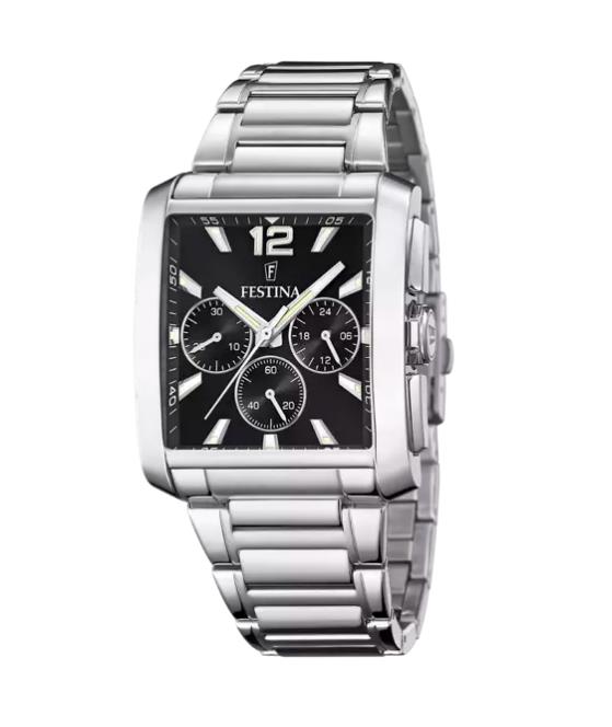 FESTINA HERREN CHRON STAHL ZIFF.SCHW