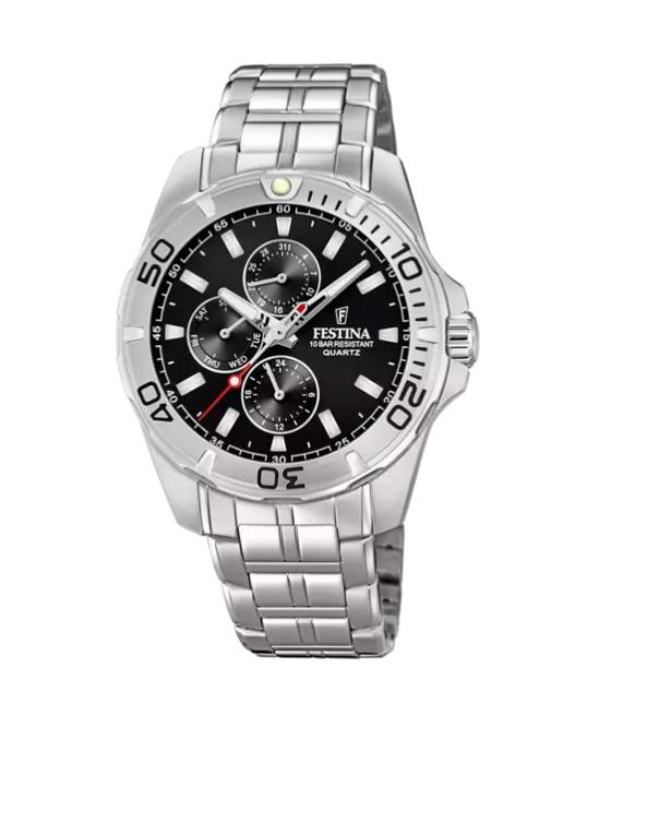 FESTINA HERREN MULTIF STAHL ZIFF.SCHW