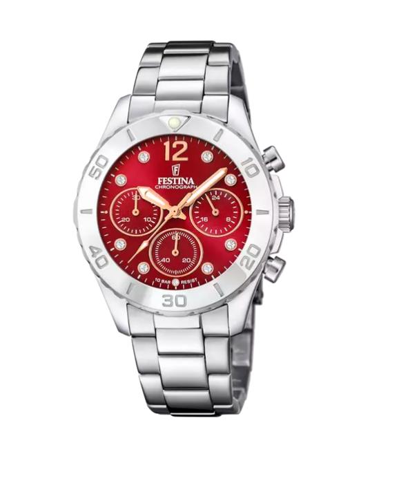 FESTINA DAMEN CHRON STAHL ZIFF.BURG